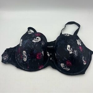 Torrid Curve Black and Purple Floral Bra